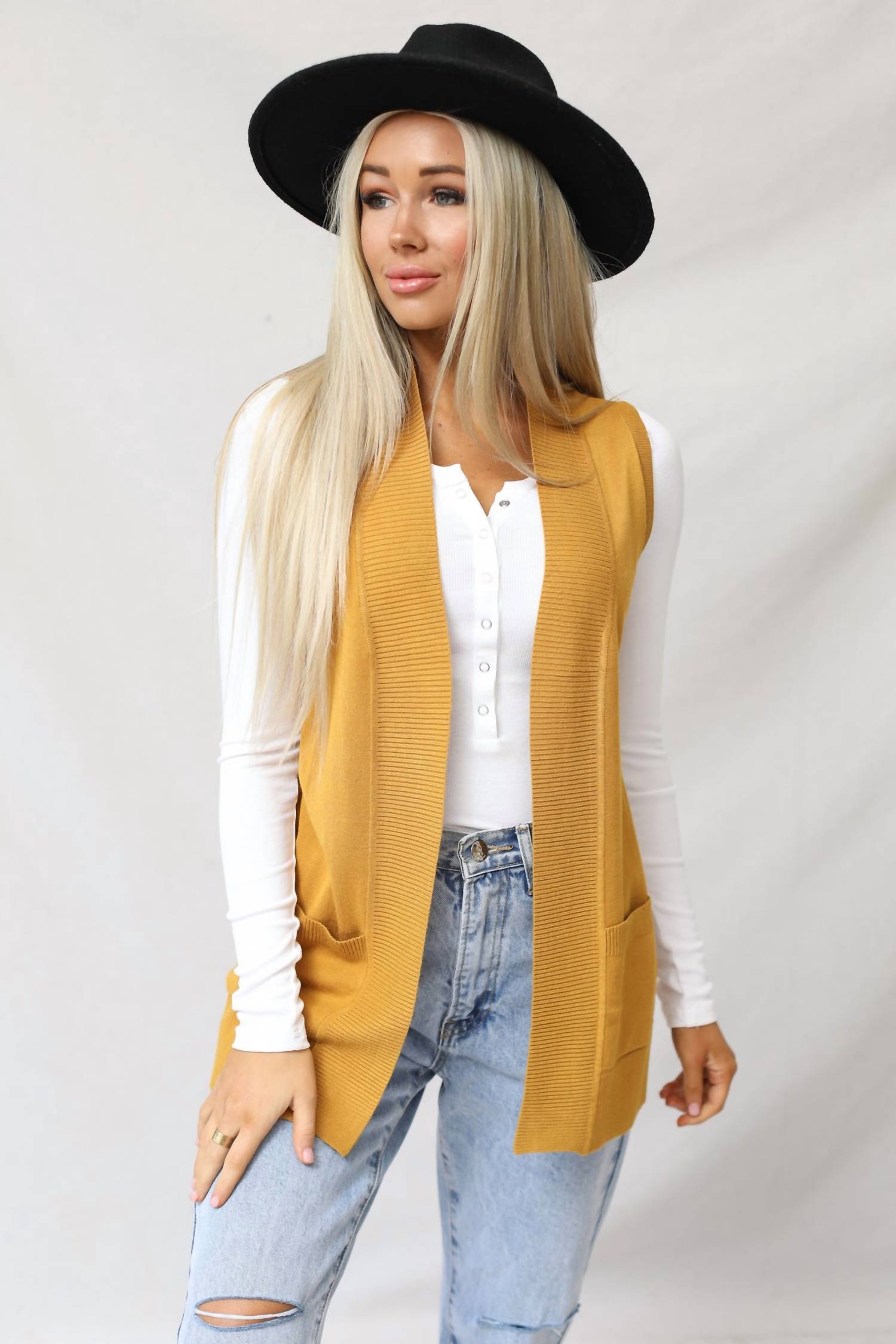 Cielo - Gentry Open Front Sleeveless Cardigan