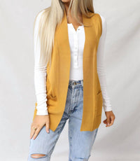 Cielo - Gentry Open Front Sleeveless Cardigan