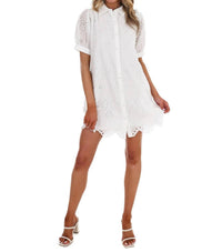 Jodifl - Women's Belong Together Eyelet Mini Dress