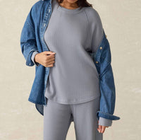 Faherty - Legend Waffle Layering Crew Sweater
