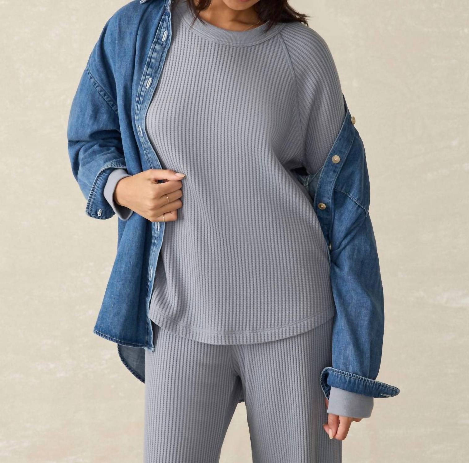 Faherty - Legend Waffle Layering Crew Sweater