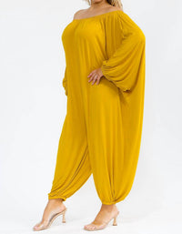 Karen T Design - Long Sleeve Harem Jumpsuit - Plus