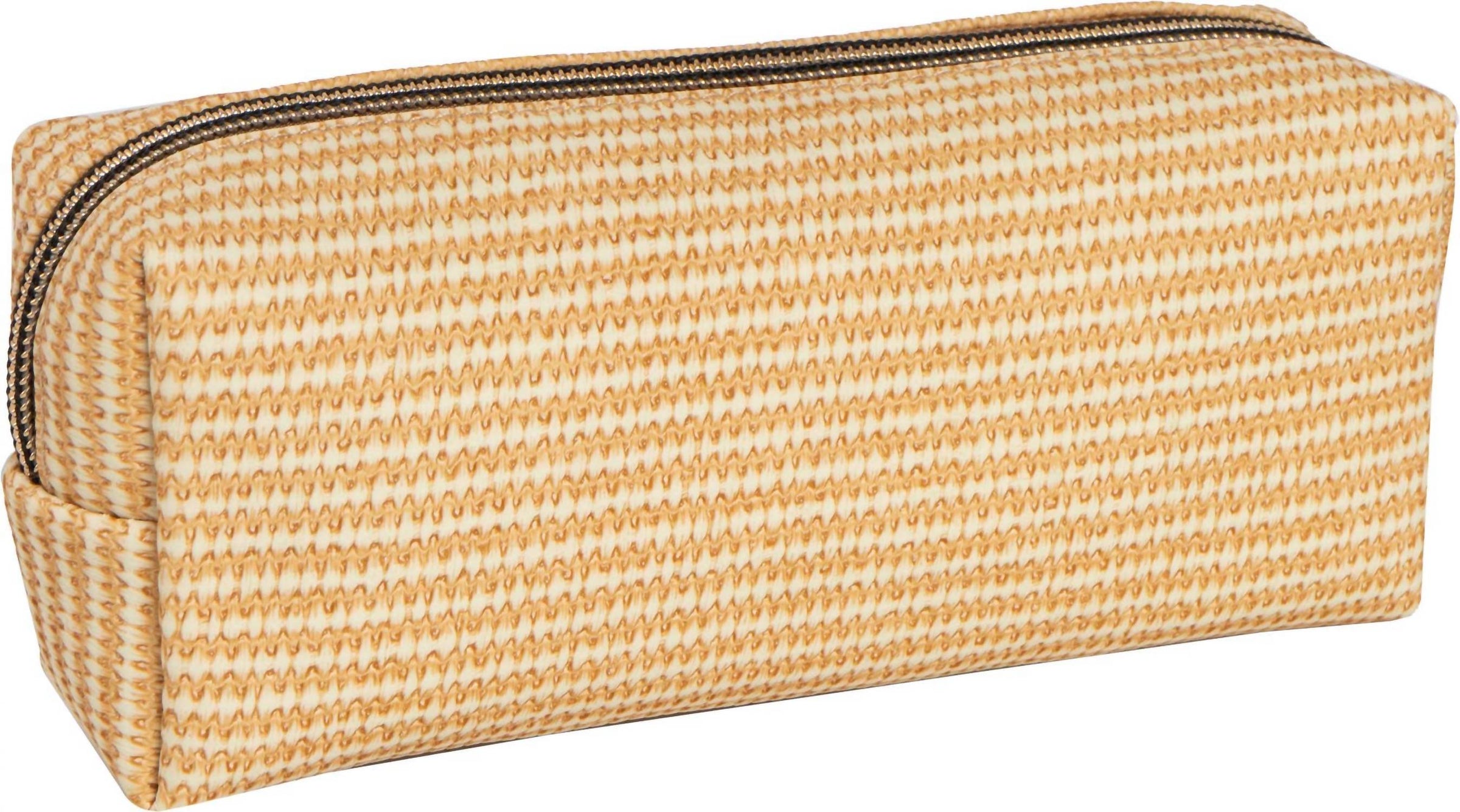 Joan & David - Women's Straw Texture 4 Piece Clear Cosmetic Bag Set