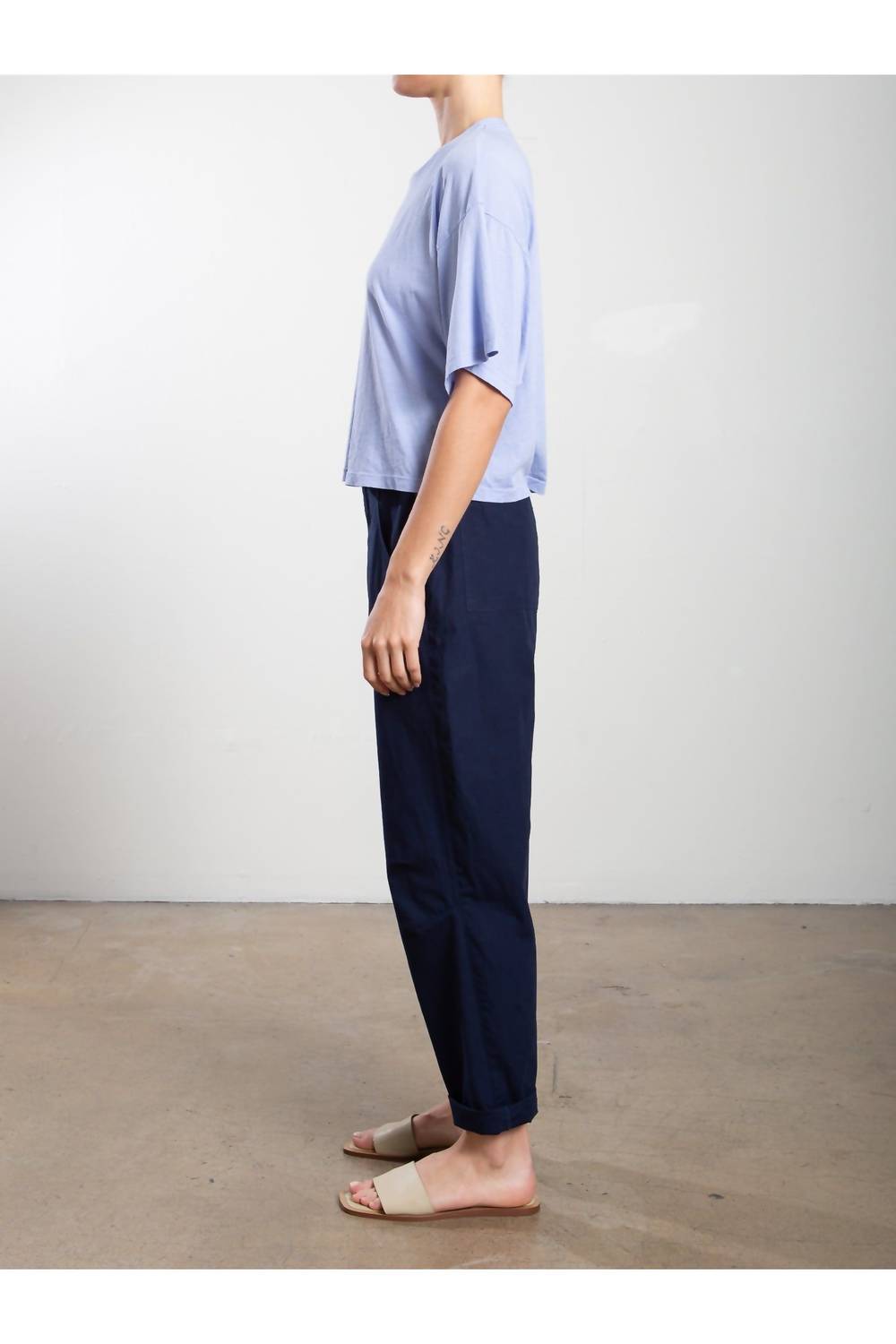 Pharaoh Claire Cotton Twill Pant in midnight - women's pants - view 4
