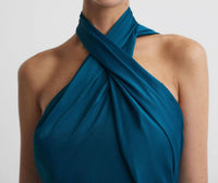 Reiss - Vida Satin Halter Neck Dress