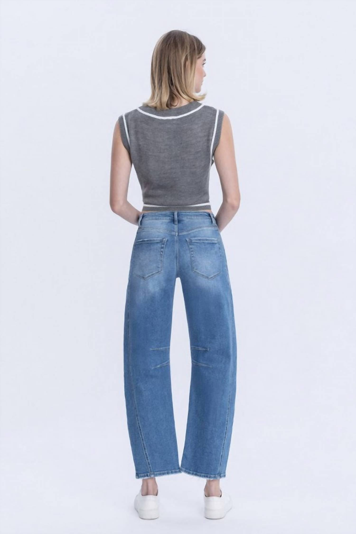 Vervet By Flying Monkey - Maris High Rise Barrel Jean