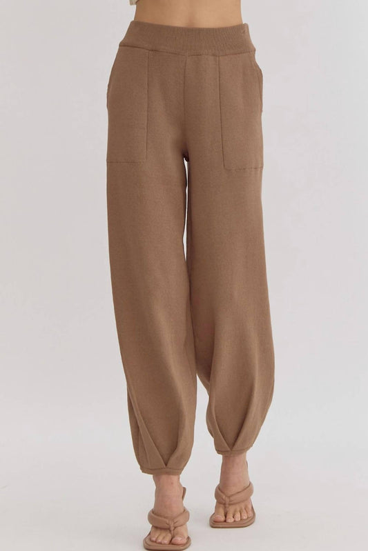 Entro - High Waisted Knit Pant