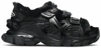 Balenciaga - Women's Faux Fur Rubber Mesh Track Sandals