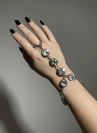 Eklexic - Women's Show Stopper Crystal Hand Chain