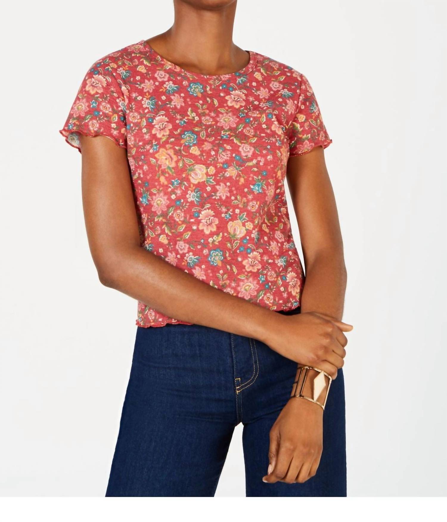 Self Esteem - Juniors Waffle Knit Baby T-shirt