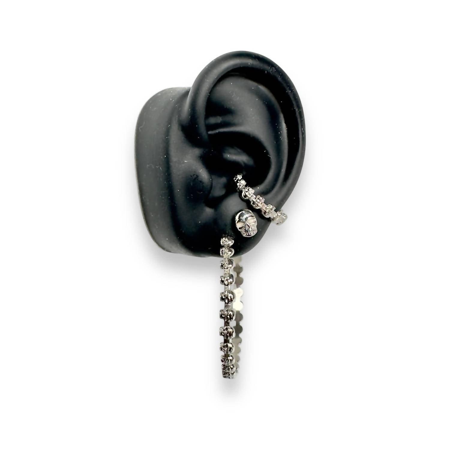 Jagged Halo Jewelry - Women's Micro Skull Stud Earrings