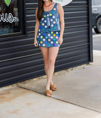 Queen Of Sparkles - Women's Confetti Denim Dot Skirt