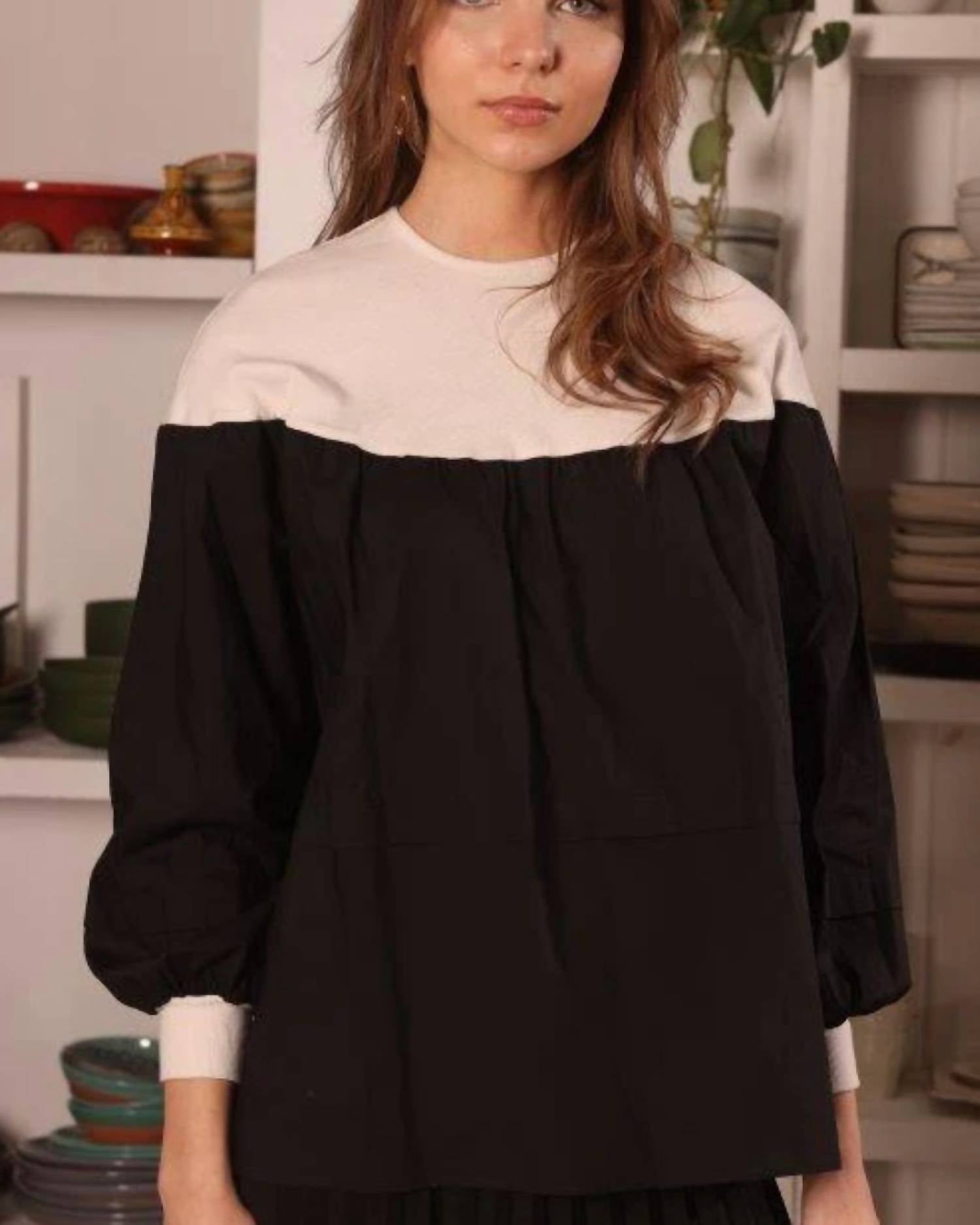 Simondona - Cotton And Rib Top