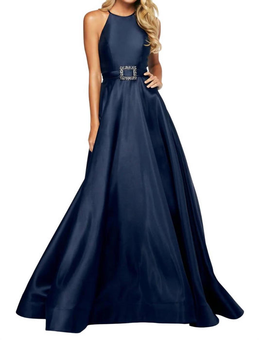 Sherri Hill - High-Cut Halter Prom Dress