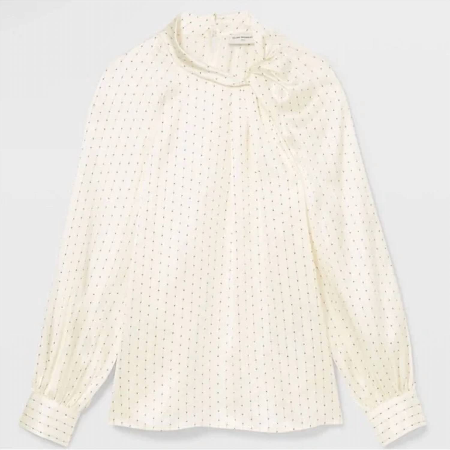 Club Monaco - Printed Mock Neck Silk Blouse