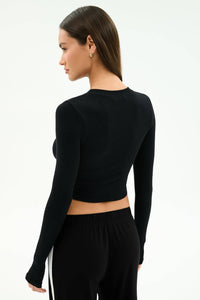 Splits59 - Louise Rib Long Sleeve Crop Top