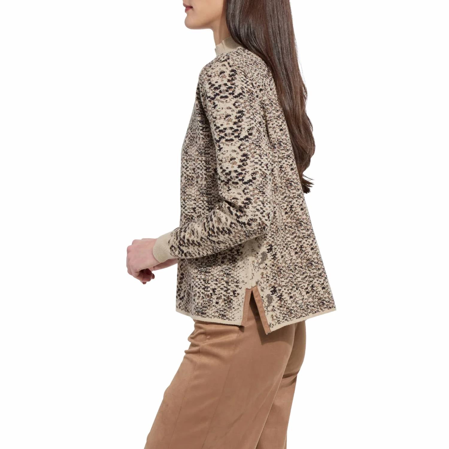 Lysse - Declan Mock Neck Jacquard Sweater