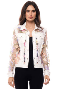 Adore - Embroidered Denim And Lace Jacket
