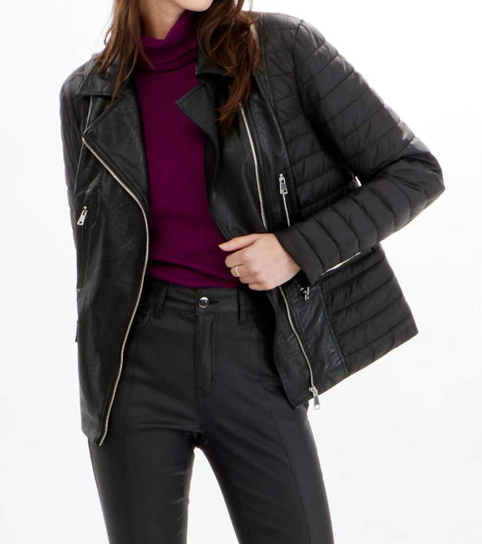 Orly - Mixed Media Puffer Zip Jacket