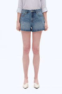 Bayeas - Mid Rise Rigid Denim Shorts