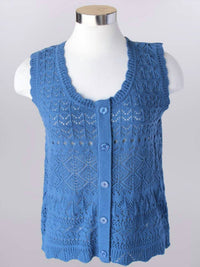 Keren Hart - Women's Knitted Button Down Tank Top