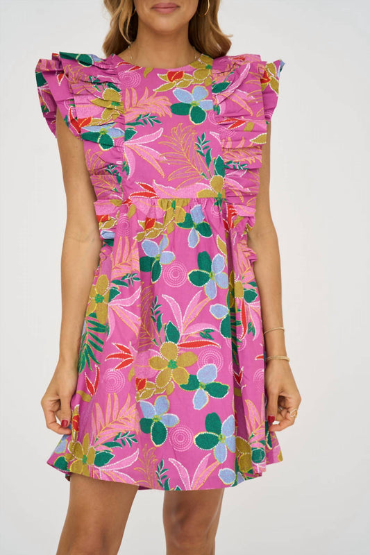 Listicle - Flower Print Babydoll Dress