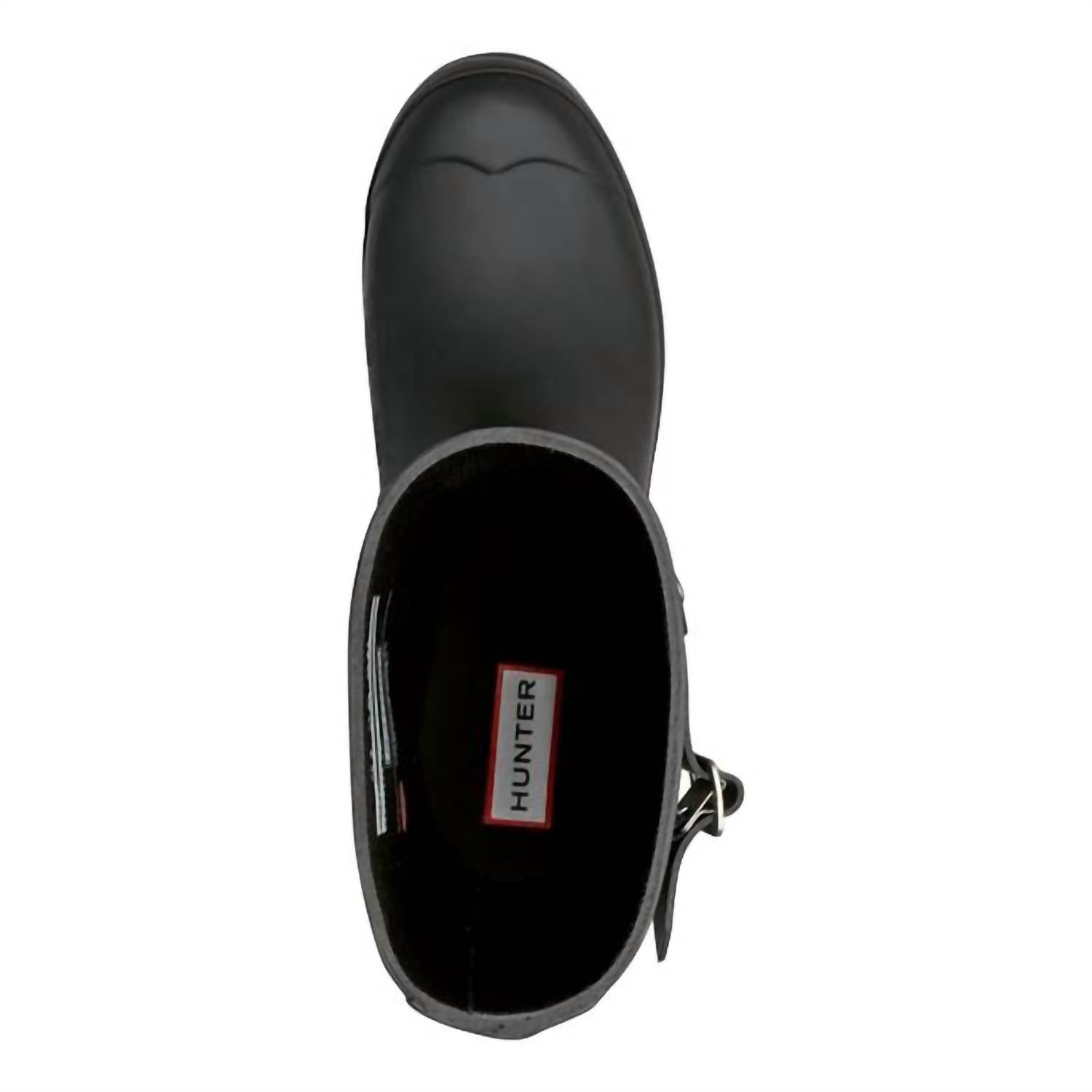 HUNTER Men's Original Short Waterproof Rain Boots in black - men's shoe - view 6