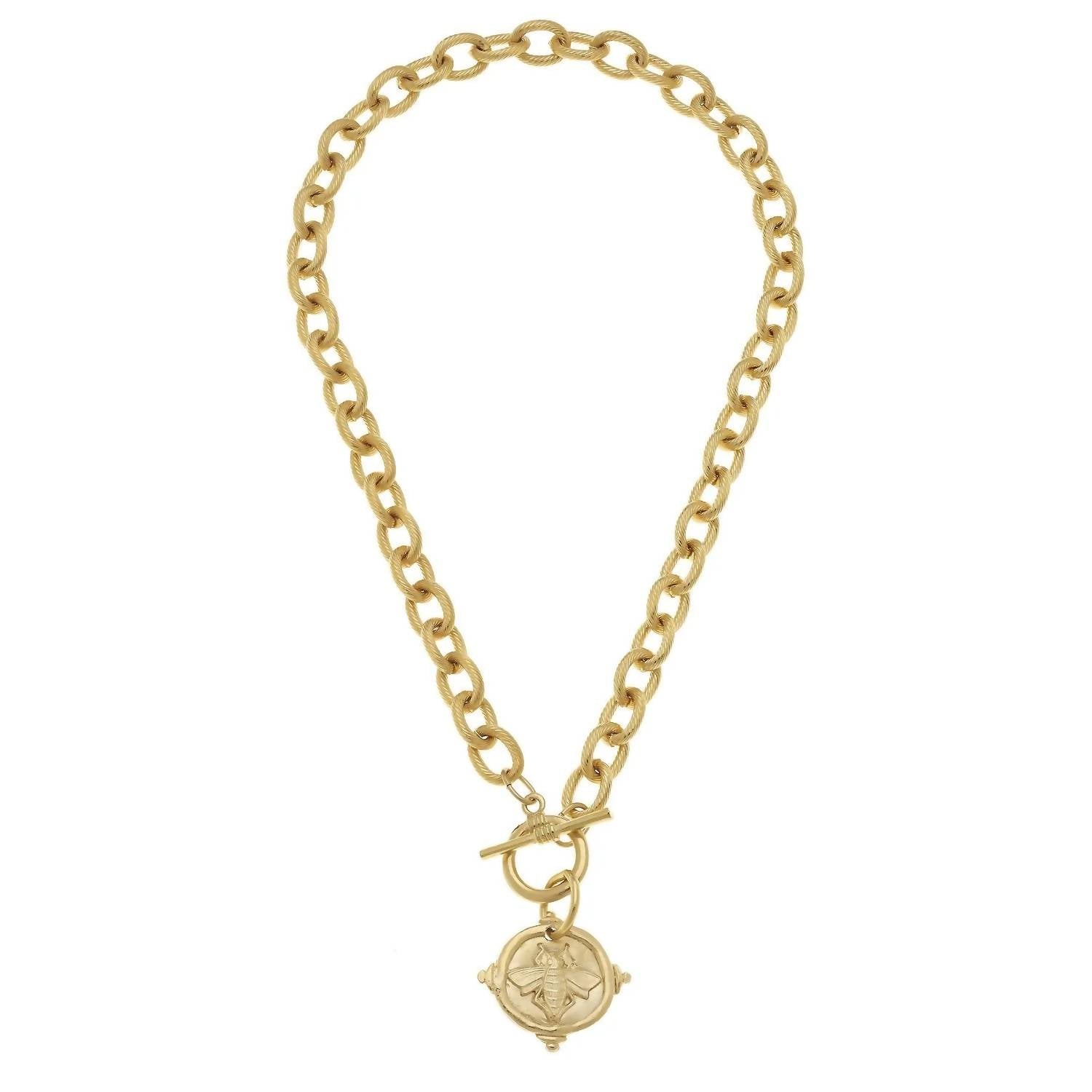 Susan Shaw - Women's Bee Intaglio Toggle Necklace