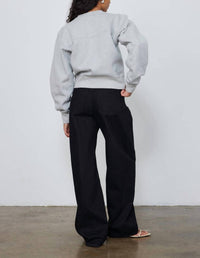 Ruadh Jura Crewneck Sweatshirt in heather grey - women's top - alternate view