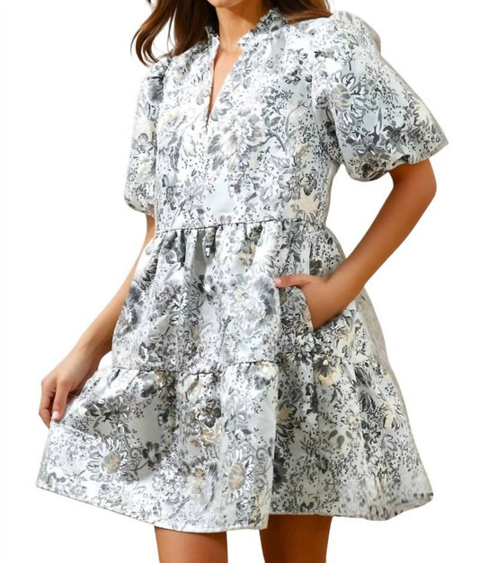 Sugarlips - Christina Jacquard Jacey Babydoll Mini Dress