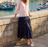 Karen Kane - Embroidered Tiered Midi Skirt