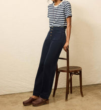 Stylish In The Saddle - Stretch Terry Cord Patch Pocket Pant