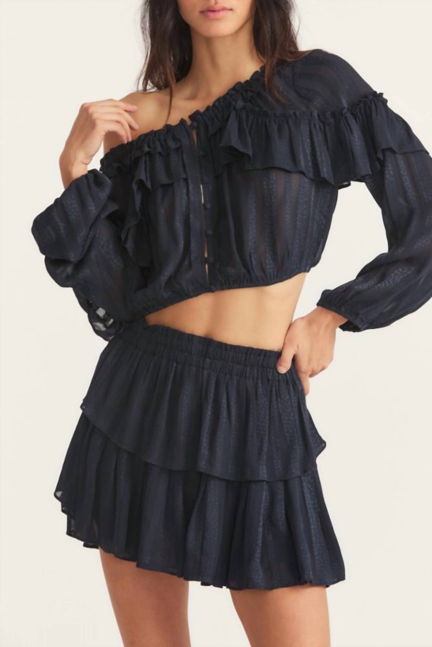 Loveshackfancy - Ruffle mini skirt - petite