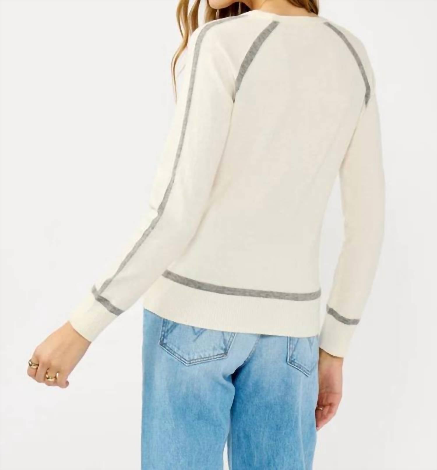 Lovestitch - Posh Border Striped Pullover Sweater