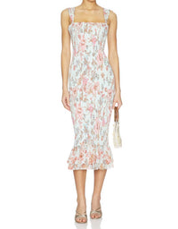 Hemant & Nandita - Smocked Midi Dress