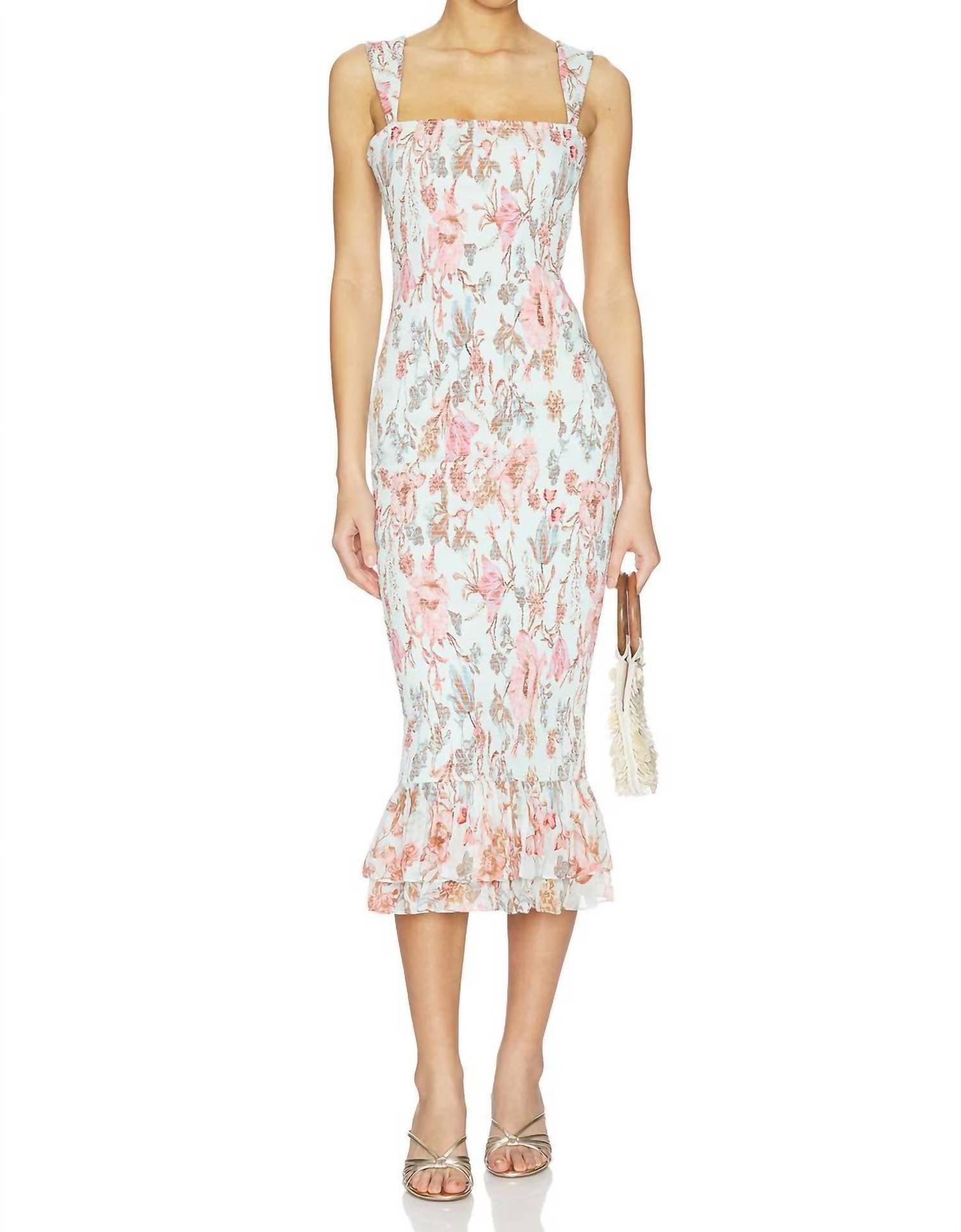 Hemant & Nandita - Smocked Midi Dress