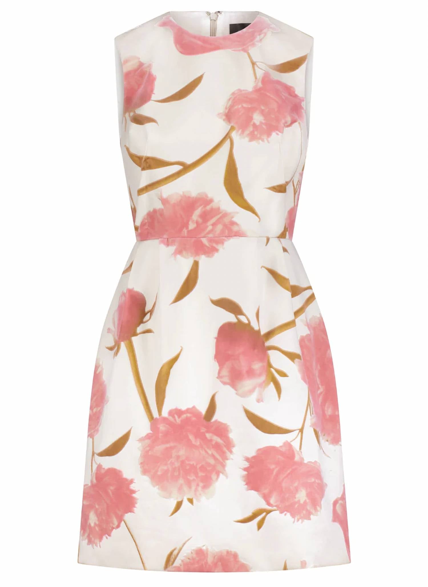 Lela Rose - Floral Velvet Sleeveless Mini Dress