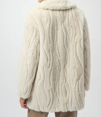 Joseph Ribkoff - Double-breasted Faux Fur Coat
