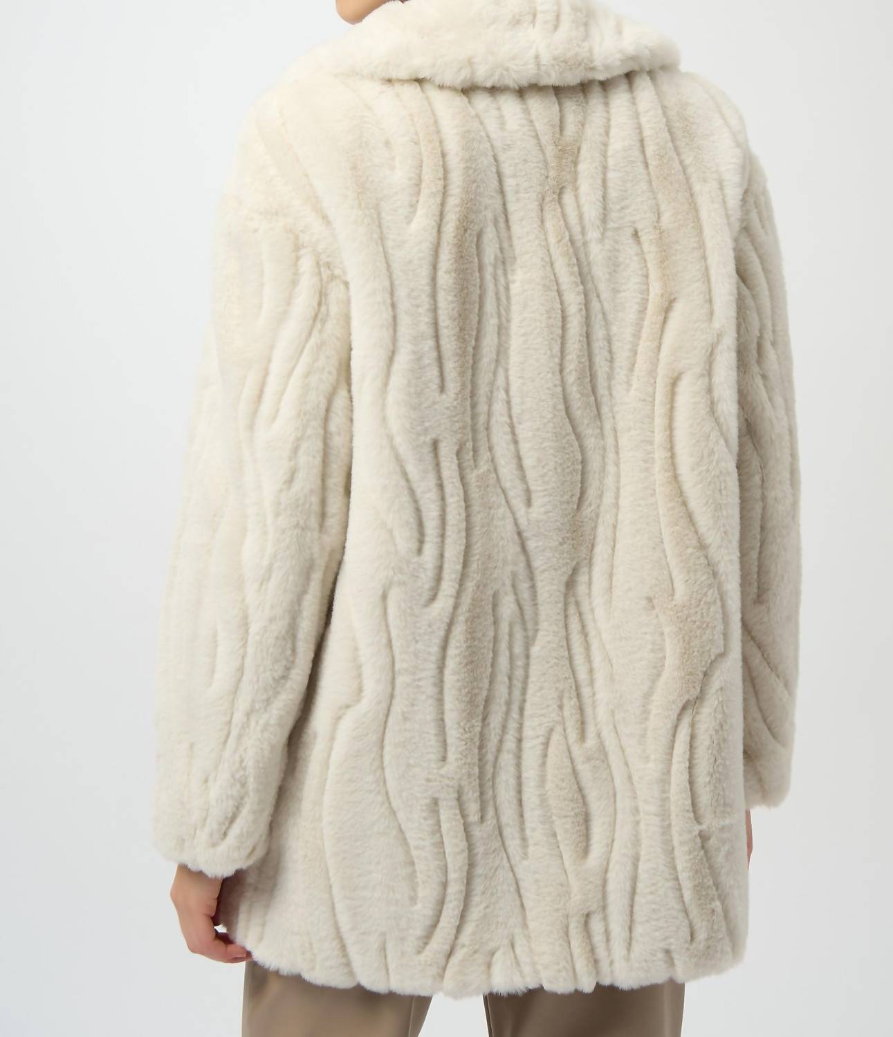 Joseph Ribkoff - Double-breasted Faux Fur Coat