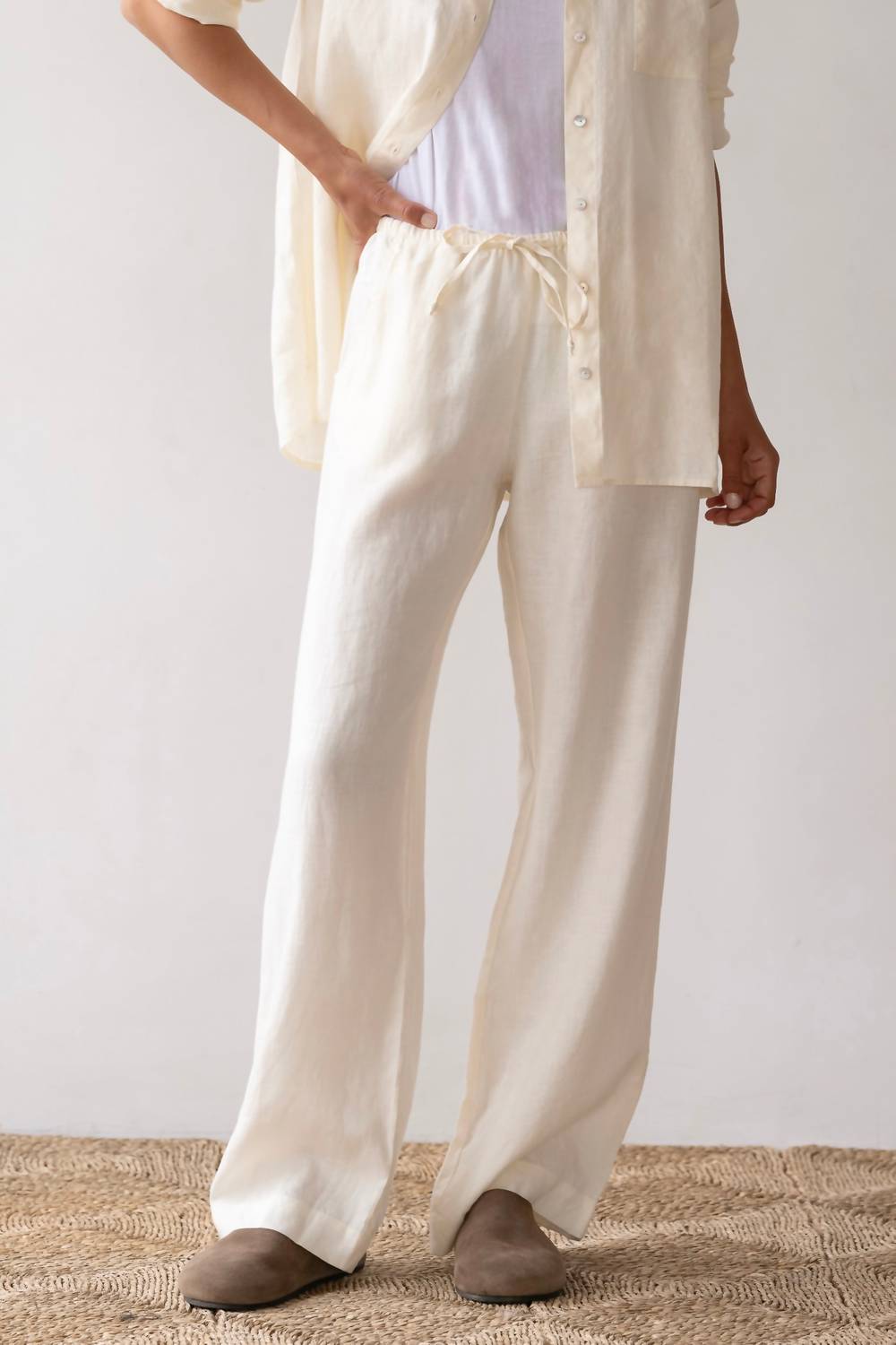 Donni. - Linen Drawstring Pant