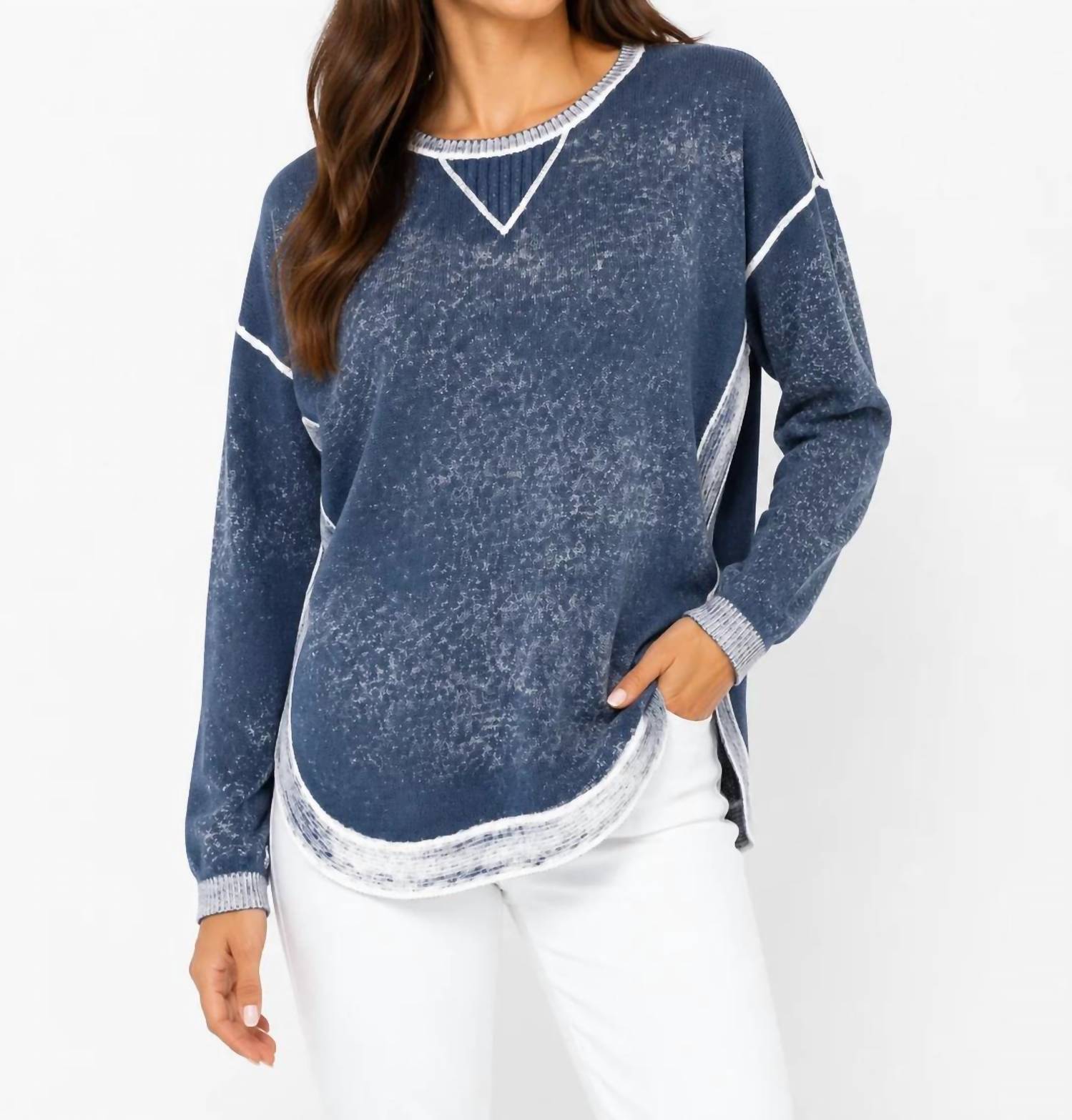 Charlie B - Long Sleeve Printed On Reverse Sweater
