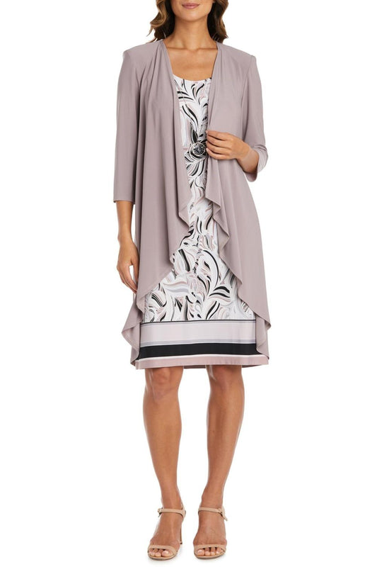 R&M Richards - 3/4 Sleeve 2-Piece Jacket & Dress Set