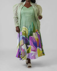 -Bl^Nk- - Aemee Floral Sleeveless Dress - Plus