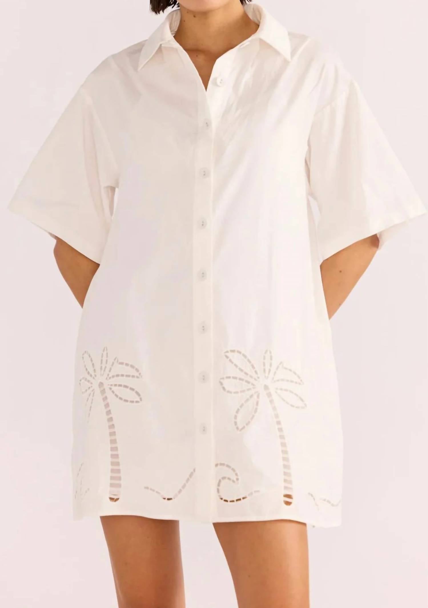 Minkpink - ROMINA BRODERIE SHIRT DRESS