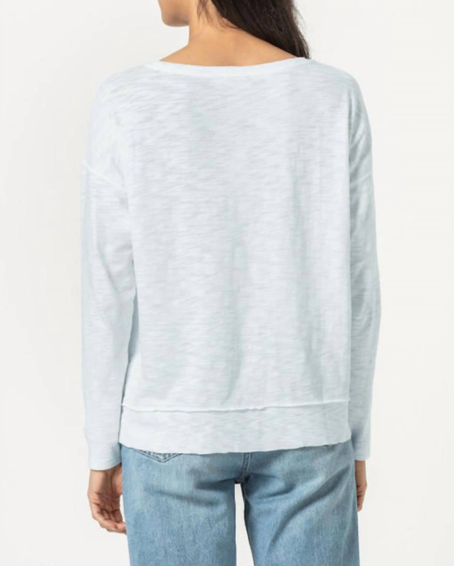 Lilla P - Long Sleeved Seamed Boatneck Top