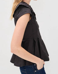 Ganni - Cotton Peter Pan Collar Shirt