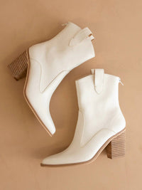 OASIS SOCIETY Women's Tara Two Paneled Western Boot in white - women's shoe - view 5