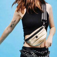 Think Royln - Women's Shining Star Quilted Puffer Belt & Sling Bag