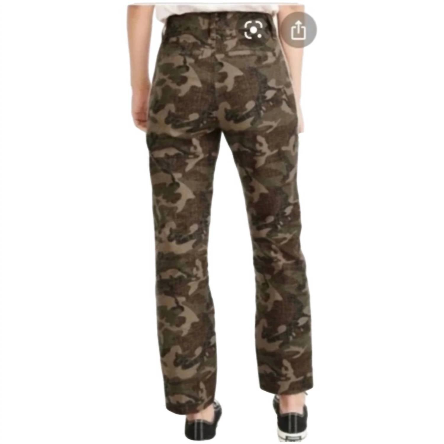 Abercrombie & Fitch - Annie High Rise Camo Straight Ankle Pants