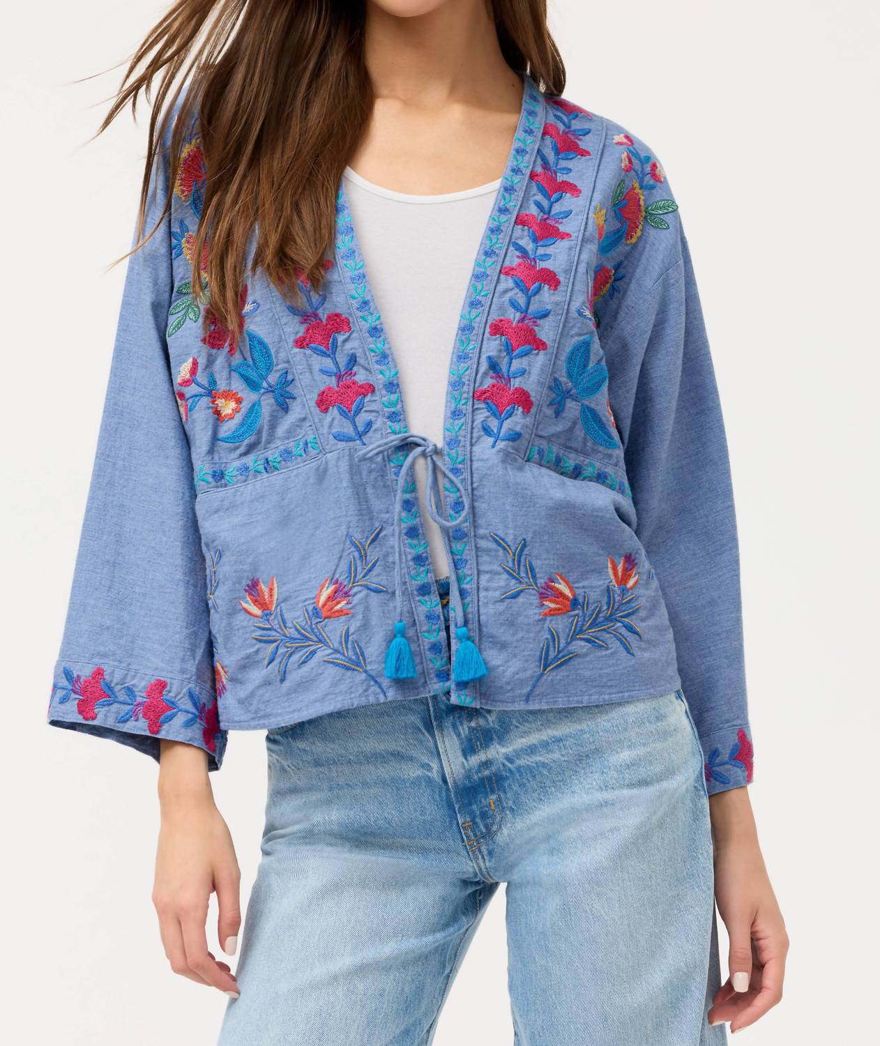 Johnny Was - ELIZABETH FRONT TIE PATCHWORK KIMONO